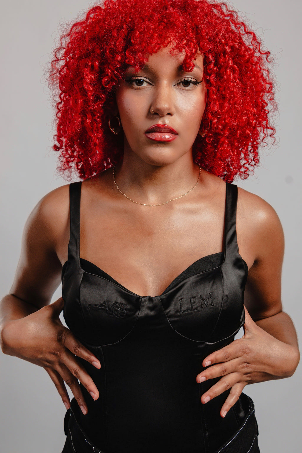 CORSET SATINE NOIR