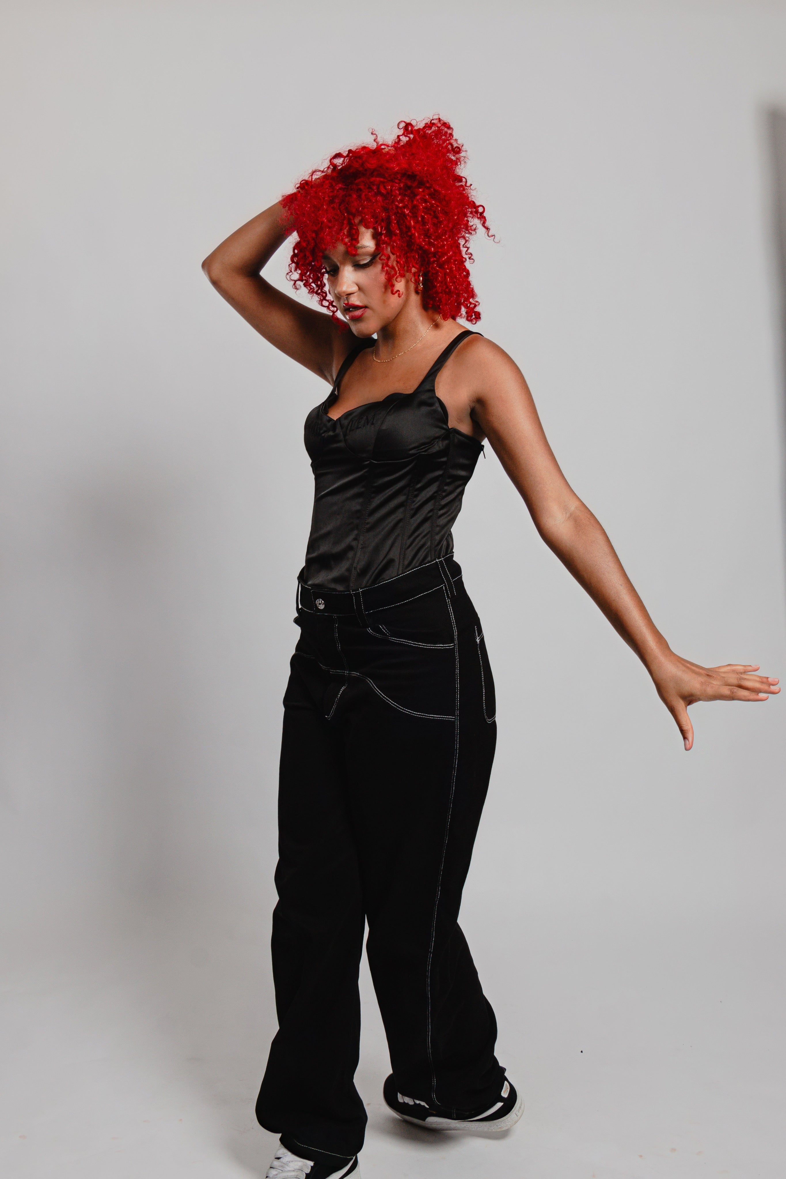 CORSET SATINE NOIR