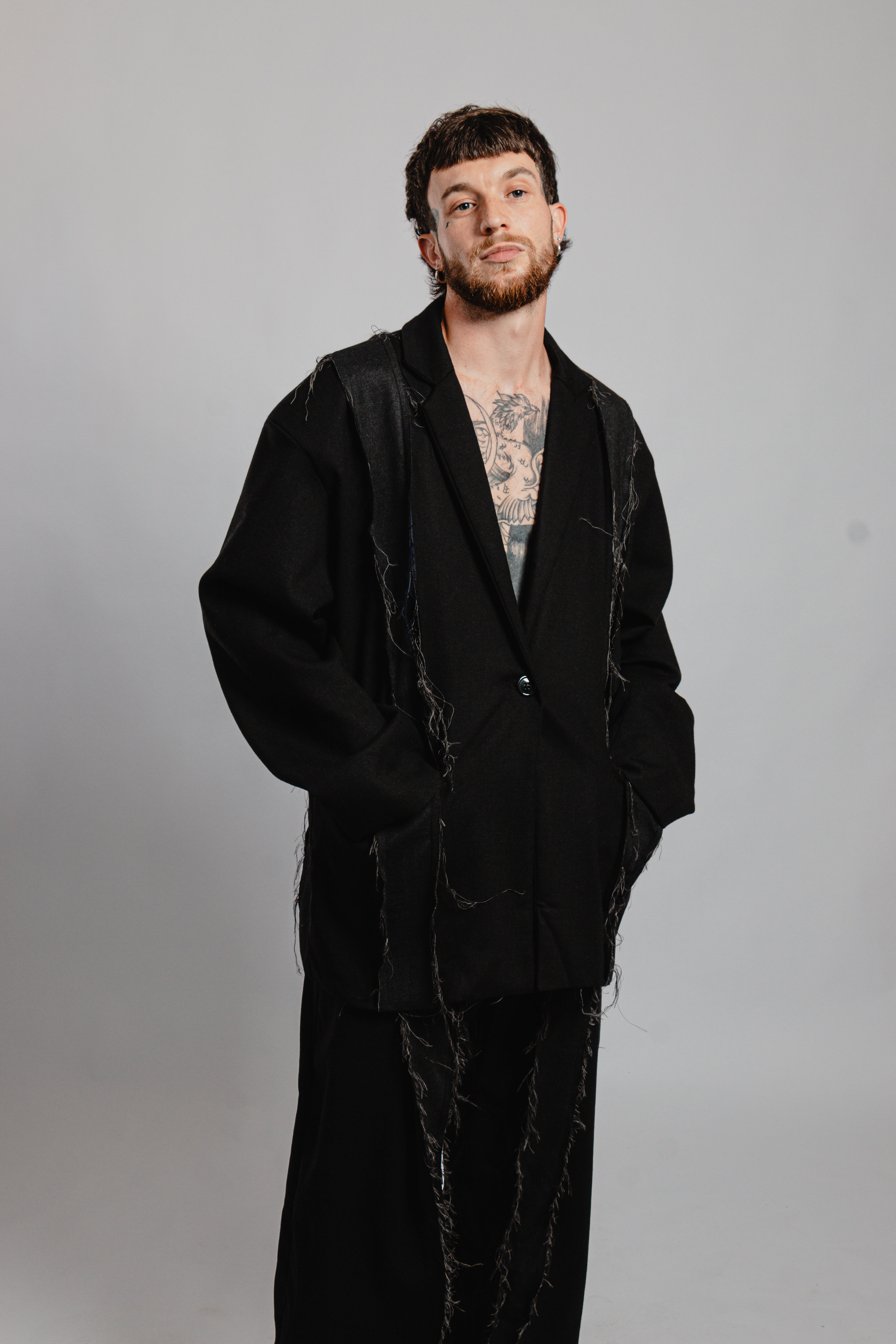 BLAZER NOIR EFFILOCHE