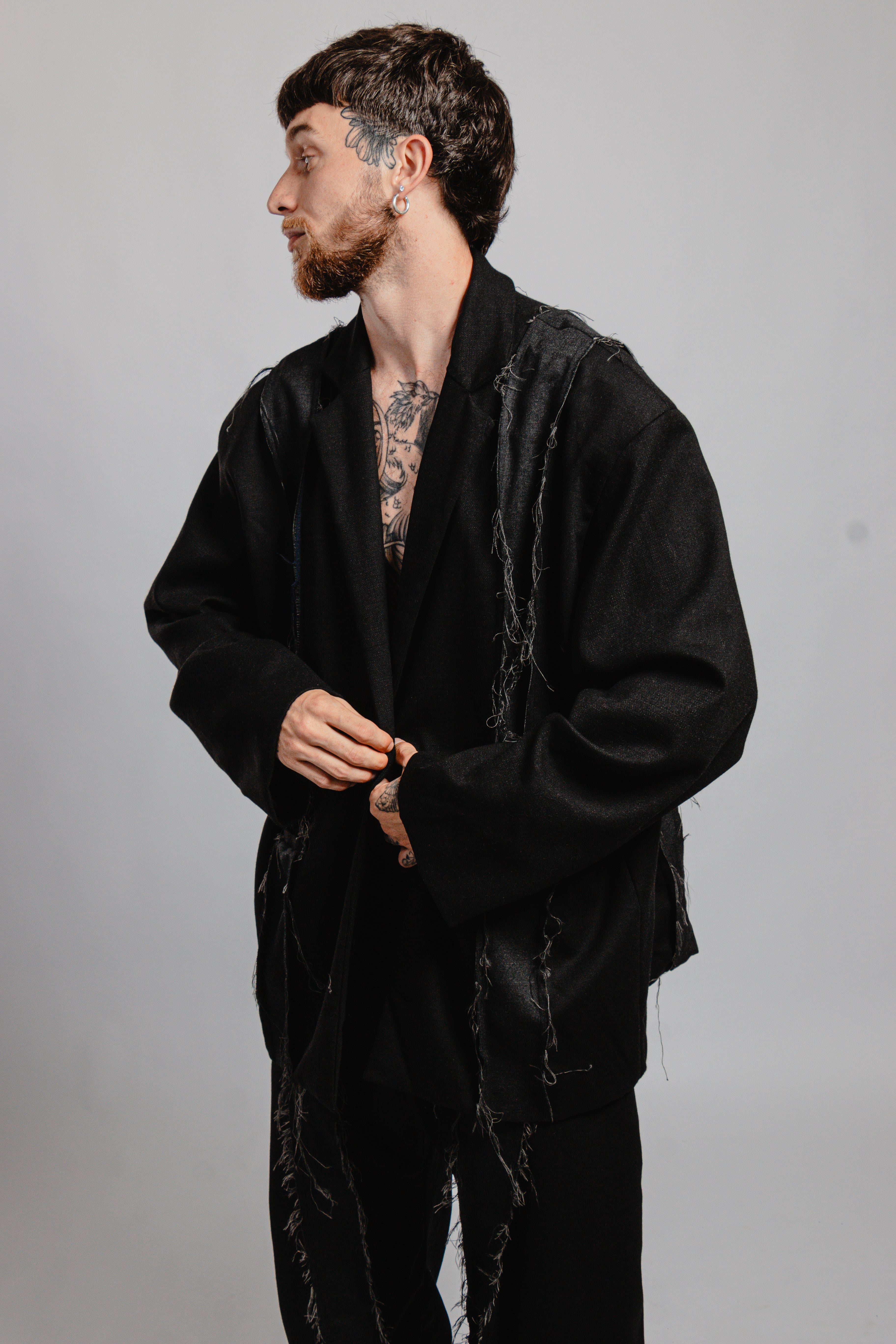 BLAZER NOIR EFFILOCHE