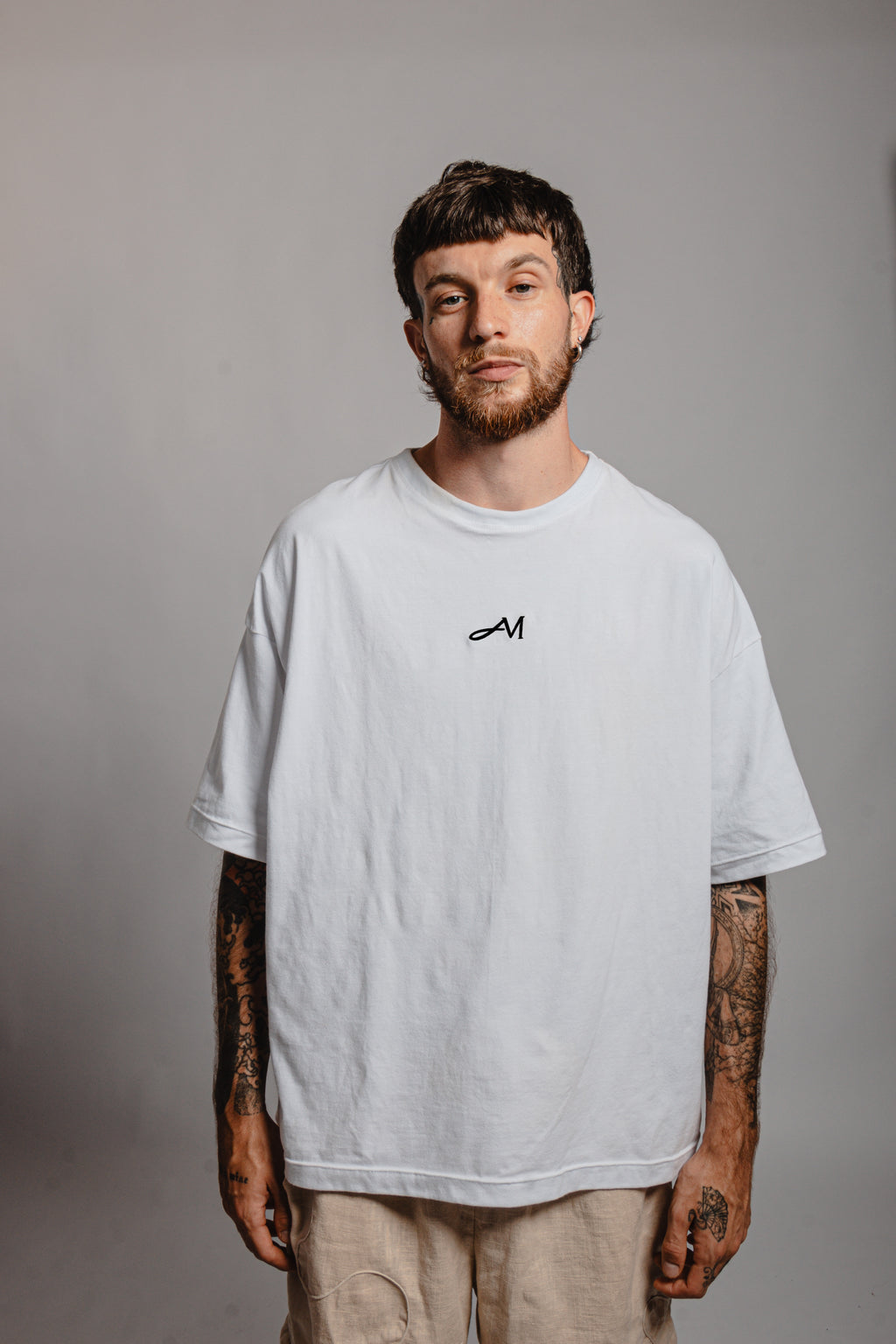 T-SHIRT BLANC LOGO NOIR