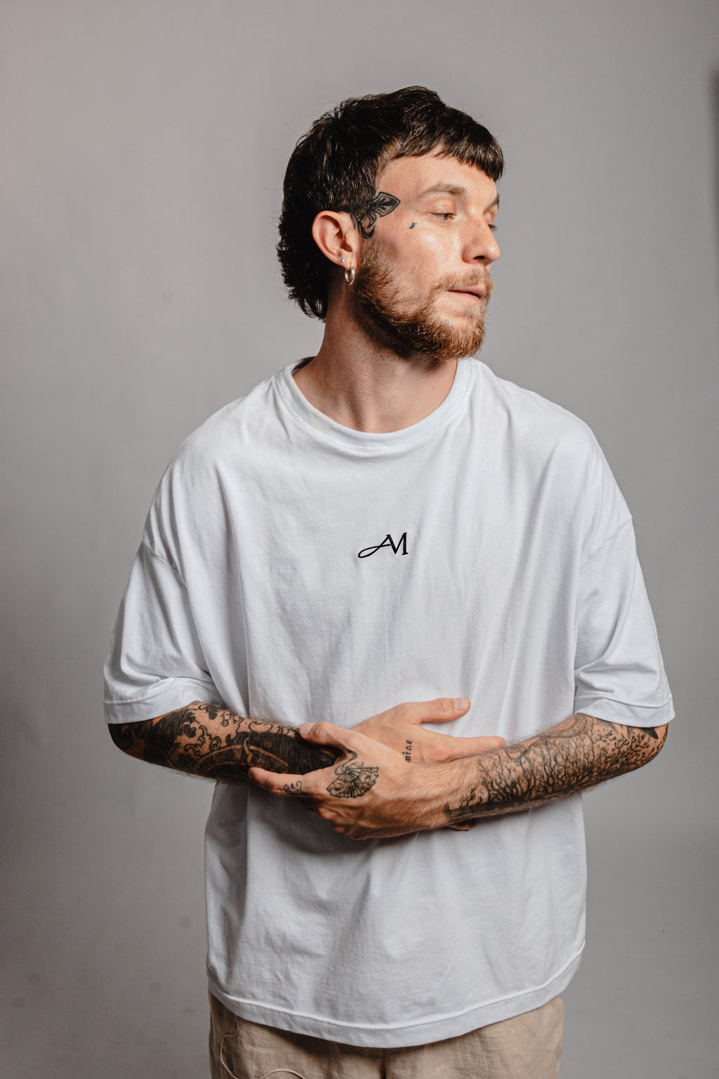 T-SHIRT BLANC LOGO NOIR