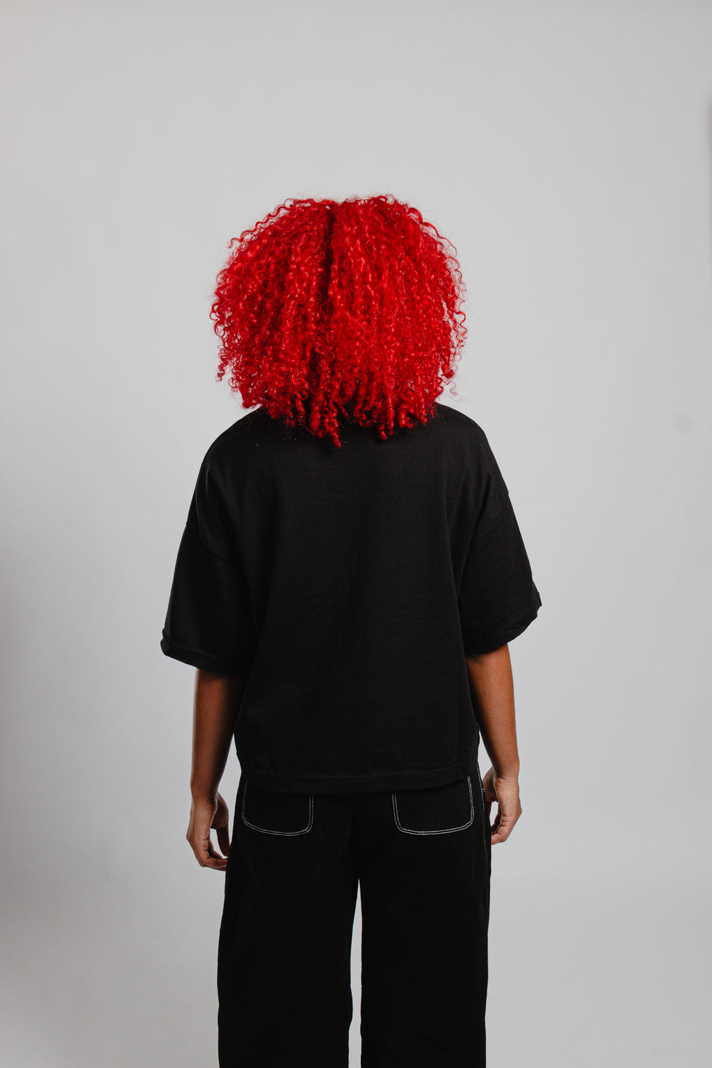 T-SHIRT COURT NOIR LOGO BLANC