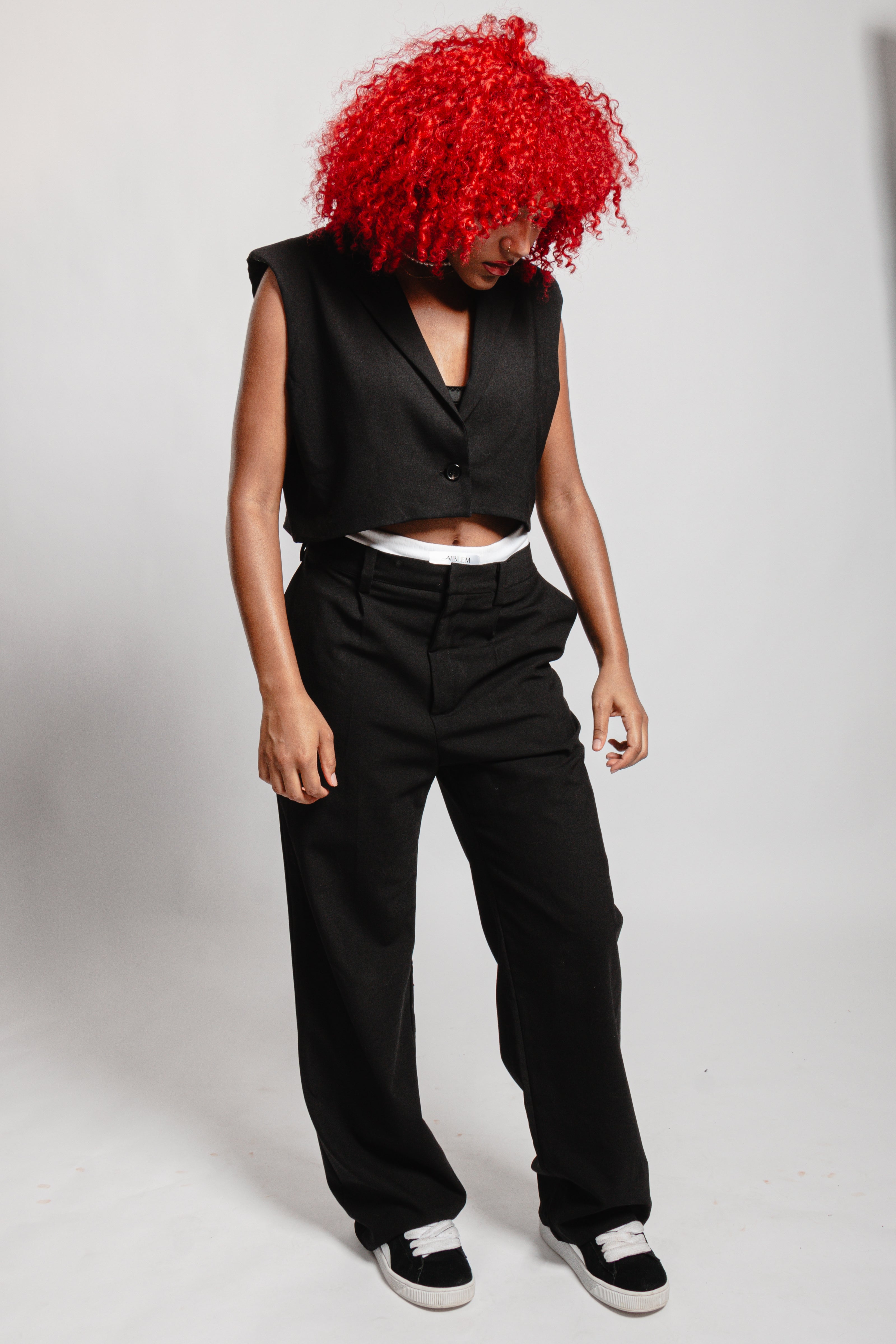 PANTALON PINCES NOIR