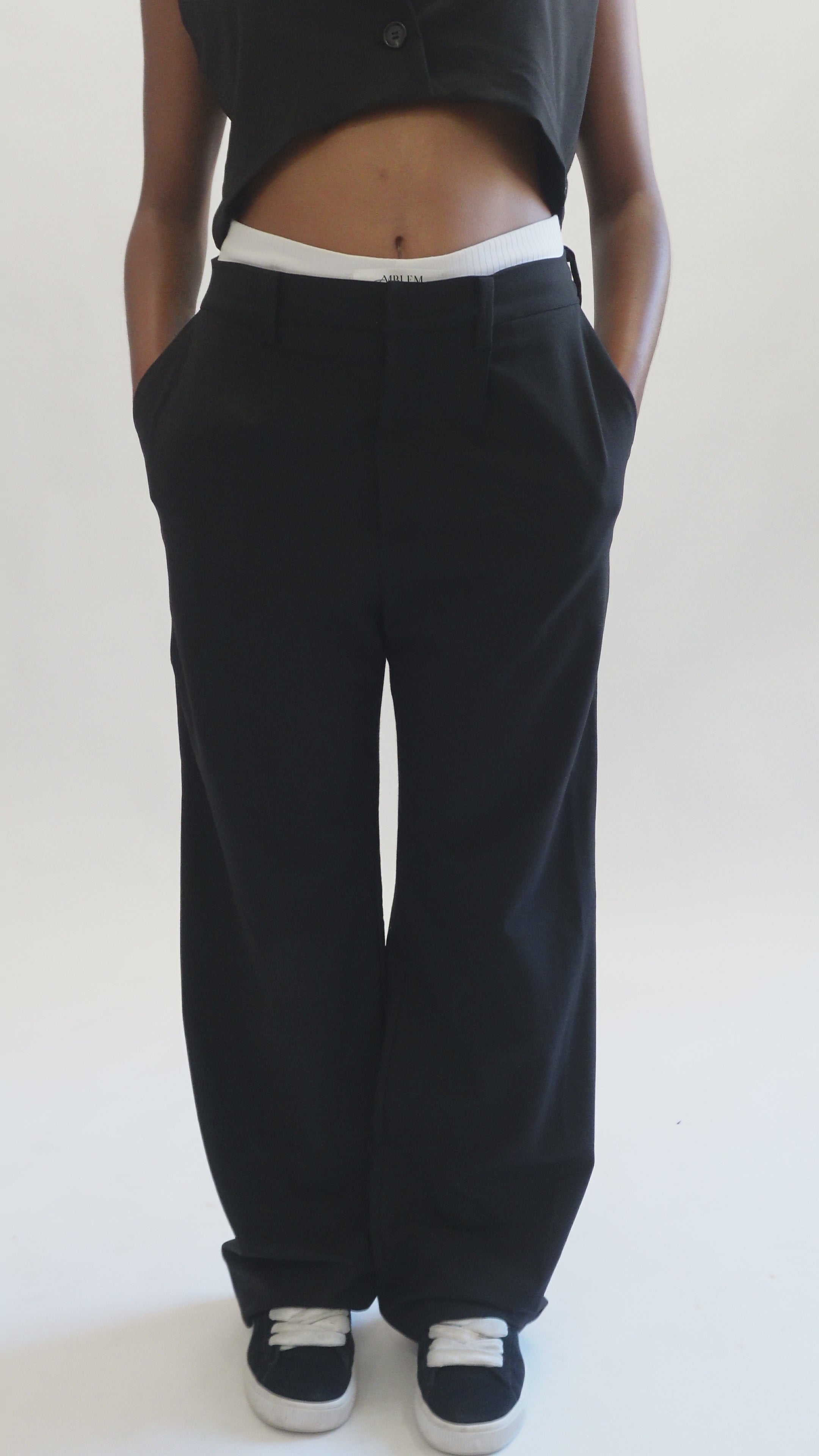 PANTALON PINCES NOIR